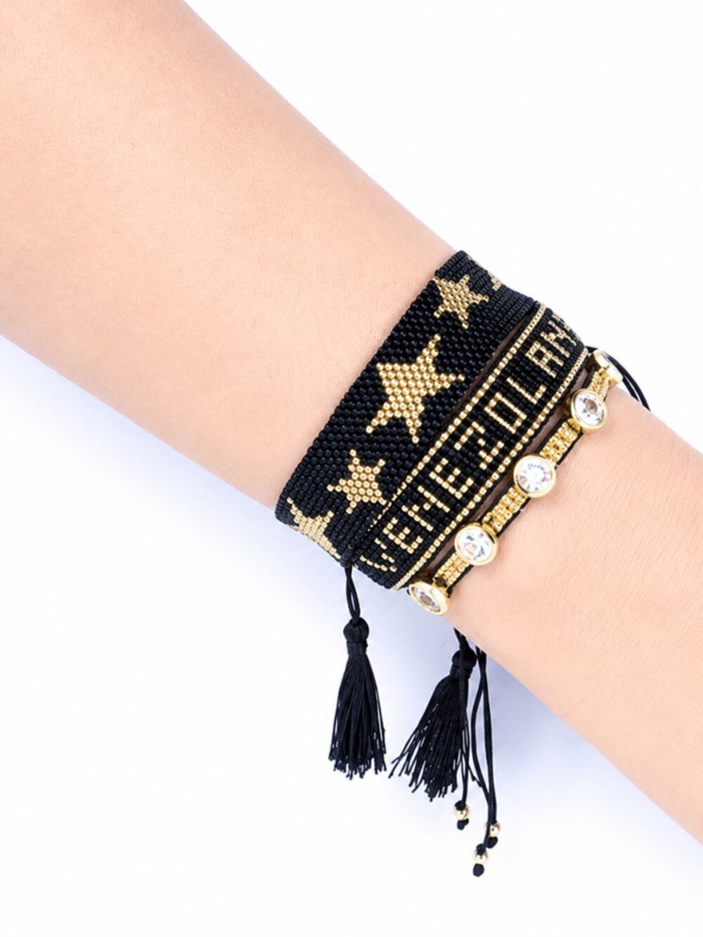 Gold Venezuela Venezolana Bracelet Stack | Handmade Jewelry - Picture 6 of 7